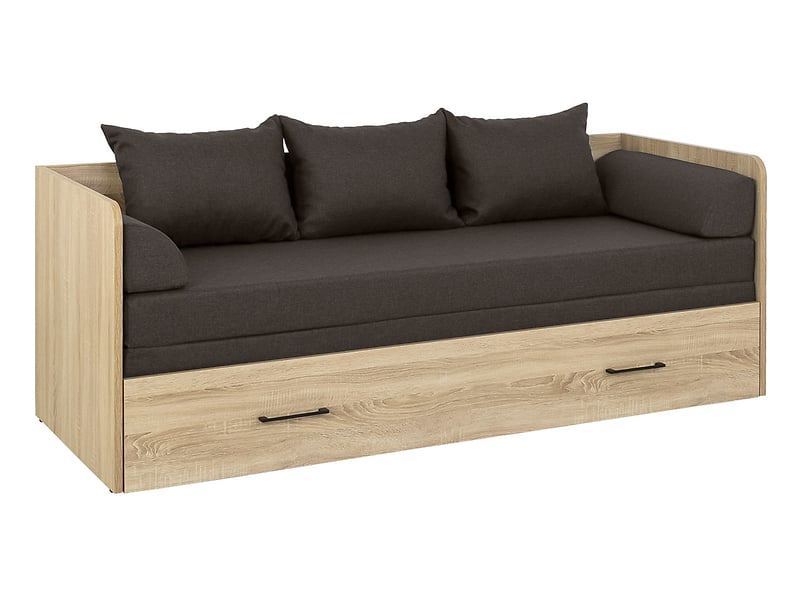 Zestaw łóżko 80/160 Tetrix z materacem, zagłówkami i poduszkami Carbo