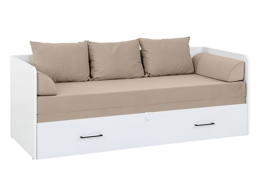 [S442-LOZ/80/160_KPL-BIP/MODONE_9702] Zestaw łóżko 80/160 Tetrix z materacem, zagłówkami i poduszkami Carbo