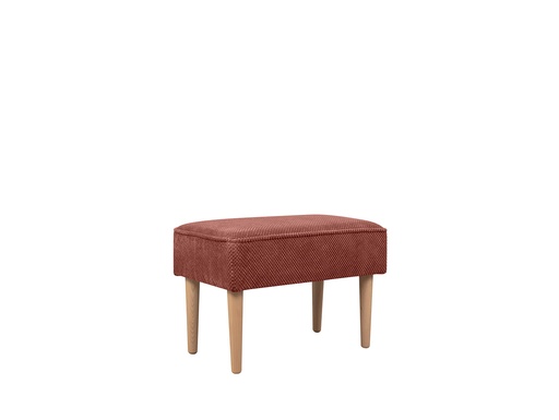 [FL-PU-MILO-H-G3-ONEGA_16] puf Milo welurowy czerwony